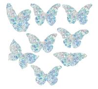 GORGECRAFT 16pz Farfalla Arcobaleno Adesivi per Finestre 8 stili Adesivi Statici per Finestre Non Adesivo Collisione 3D Acchiappasole Adesivo In Vetro Pellicola Vinilica Decalcomanie per Porte