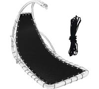 GORGECRAFT 197X64cm Sostituzione Sedia Sospesa Rete Resistente Corda Set Amaca Sedia A Dondolo Sospesa Tessuto Poliestere Sedia A Gravità Zero Tessuto di Ricambio per Cortile Chaise Longue Estate