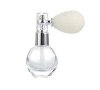 GORGECRAFT 2 flacone Spray per Profumo Glitterato Vintage da 15 ml in Vetro con Nebulizzatore Fine da Viaggio per Cosmetici Vuoto Ricaricabile con Erogatore A Pompa Corta per Donne e Casa (Bianco)