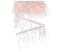 GORGECRAFT 2 m Piuma Frangia Piuma di Struzzo Abbigliamento Da Donna Filo Accessori per Costumi 8~10 cm Piume Naturali Frangia Nastro per Abiti Cucito Decorazione Decorazione di Nozze, Champagne