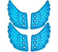 GORGECRAFT 2 Paia di Ciondoli per Ali per Scarpe Dodger Blu per Ali di Scarpe Ciondoli Lucidi Attraente Panno Da Angelo con Decorazioni In Feltro per Scarpe In Pizzo Nelle Ali di Angelo