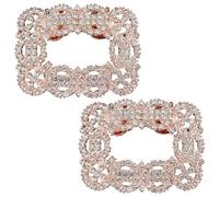 GORGECRAFT 2 pezzo Fermagli per Scarpe Da Sposa con Strass Clip Staccabile con Fibbia per Scarpe 55 * 41mm Elegante Decorazione di Scarpe In Cristallo Scarpe Decorazione di Gioielli Oro Roso