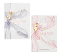 GORGECRAFT 2 Set di Libri per Promesse di Matrimonio, Biglietto per Il Giorno del Matrimonio Officiante Regali per La Sposa e Lo Sposo Quaderno Ricordo per Il Rinnovo delle Promesse Biglietti