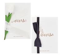 GORGECRAFT 2 Set di Libri per Voti Nuziali Biglietto per Il Giorno del Matrimonio per Officiante Regali per La Sposa e Lo Sposo Libretto Quaderno Ricordo per Rinnovo Voti Biglietti per Matrimoniali