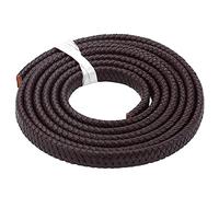 GORGECRAFT 2 Yards 12mm Piega Piatta Intrecciata Cinturino In Vera Pelle Cordoncino In Pelle Strisce di Pizzo Intrecciare La Stringa Rotolo per Creazione di Gioielli Fai Da Te(Marrone Cocco)