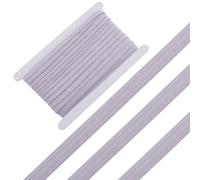 GORGECRAFT 20m di Nastro Antiscivolo In Silicone Larghezza 10mm Fascia Elastica Piatta Antiscivolo Bobina di Tessuto Elasticizzato con Cinghia In Gomma Da 3.5mm per Cucire Artigianato Fai Da Te Grigio