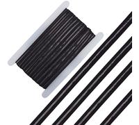 GORGECRAFT 20m di Nastro Antiscivolo in Silicone Largo 10mm Piatto Elastico Antiscivolo Nastro Elasticizzato Bobina di Rotolo con Cinghia in Gomma da 3.5mm per Cucire per Artigianato Fai da Te Nero