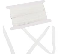 GORGECRAFT 20M Fascia Elastica Lavorata A Maglia 15mm di Larghezza Tracolla Elastica Piatta Intrecciata Rotolo di Corda Trasparente Fettuccia Lavorata A Maglia per Cucire Regalo Cintura Bianca