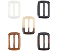 GORGECRAFT 20pz 5 Colori Anello Rettangolare per Sciarpa 4.7x3.3cm in Resina Seta T-Shirt Cravatte Clip Chiusura Regolatore Angolo Annodato Cintura Avvolgente Fibbia per Abbigliamento Decorazione