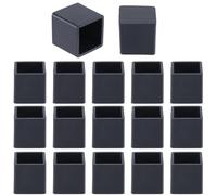 GORGECRAFT 20pz Piedini Quadrati Coprigambe per Sedie Neri Scivoli per Sedie Consigli per Le Gambe Protezioni per Pavimenti Copripiedi per Mobili Adatto per Gambe da 19x19 mm Proteggere I Pavimenti
