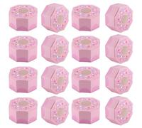 GORGECRAFT 20pz Scatole per Caramelle Ciambelle Esagonali Piccole Mini Bomboniere In Carta Scatole per Imballaggio Biscotti Al Cioccolato con Finestra Forniture per Confezionare Torte Astucci Rosa