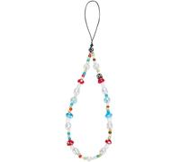 GORGECRAFT 22.5CM Fungo Perline Cinghia per Telefono Perla Universale Portachiavi Fatto A Mano Staccabile In Resina Ciondolo Colorato Cellulari Anti-Perso Cordino Da Polso Custodia per Cellulare