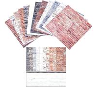 GORGECRAFT 24 foglio 12 stili Blocco di Carta per Album di Mattoni 15x15cm Decorativo su Un Lato per Decoupage Cartoncino Sfondo di Carta per Agenda Creazione di Biglietti Album Fotografico Origami