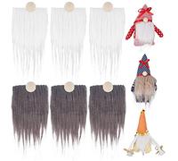 GORGECRAFT 24 Pezzi Gnomo Barba Sfere di Legno Non Finite Trecce Kit Barba Nana Set Capelli Barba Pelliccia Sintetica per Fai da Te Fatti A Mano Gnomo Cucito Artigianale Toppe Pasqua Natale Feste