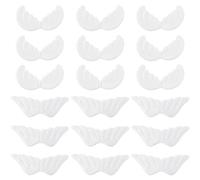 GORGECRAFT 24 PZ 2 Stili Panno Bianco Ali d'Angelo Tessuto Ali in Rilievo Adesivo in Stoffa Ornamenti Natalizi Costume Applique Toppe per Artigianato Vestiti Accessori per Capelli Oggetti di Scena