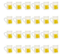 GORGECRAFT 24 Pz Mini Boccale di Birra Bicchieri Da Colpo Modello Boccali di Birra Ciondoli In Resina Trasparente Imitazione Bevanda Boccale di Birra Alla Spina Bottiglie di Alcol In Miniatura