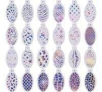 GORGECRAFT 24 Stili Riutilizzabili Pittura per Il Viso Stencil Corpo In Plastica Disegno Fiore Fiocco di Neve Pesce Stella Tatuaggio Pittura Trucco Modello di Tracciamento Temporaneo Del Corpo
