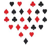 GORGECRAFT 24Pcs 8 Toppe Termoadesive A Forma di Picche da Poker Cuore Spade Club Applique Ricamate Decorazione Toppa da Cucire Personalizzata per Abbigliamento, Giacche, Borse, Berretti