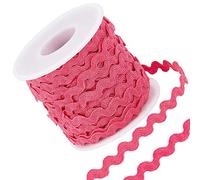 GORGECRAFT 27 yard/25 m Rick Rack Trim Nastro Rosa Intenso Onda Cucito Piegatura Frange Trim 5mm/0.2 pollici per Cucito Fai Da Te Artigianato Matrimonio Abito Da Sposa Abbellimento Decorazione