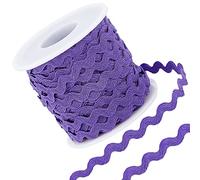 GORGECRAFT 27 yard/25 m Rick Rack Trim Ribbon Deep Purple Wave Cucito Frange Trim 5mm/0.2 inch per DIY Cucito Artigianato Matrimonio Abito Da Sposa Abbellimento Decorazione per Feste Confezione Regalo