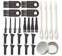 GORGECRAFT 27Pcs Kit Raschietto per Polline per Macina Spezie Compreso Spazzola per Pulizia Raschietto per Polline Spatola Da Laboratorio In Acciaio Inossidabile Micro Paletta e Barattolo Da 10 ml