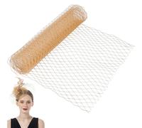 GORGECRAFT 2iarde*25cm Gabbia per Uccelli Velo Da Sposa Tessuto A Rete Organza Francese Rombo Fascia per Modisteria Sposa Retina per Capelli Copricapo Cappello Decorazione per Donne Ragazze Matrimonio
