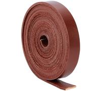 GORGECRAFT 2m*12.5mm*2mm Cordoncino in Pelle Piatta Cinturino in Pelle di Bufalo Pieno Fiore Strisce di Vacchetta Corda Intrecciata per Bracciali Collana Creazione, Marrone Noce Cocco