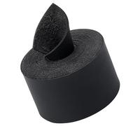 GORGECRAFT 2m*37.5mm*1.2mm Cordoncino in Pelle Piatta Striscia in Pelle Nera Pieno Fiore su Un Solo Lato in Similpelle per Artigianato Fai da Te Avvolgimento di Gioielli Fili Intrecciati Maniglie
