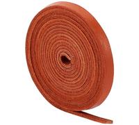 GORGECRAFT 2m*6mm*2mm Cordoncino di Cuoio Genuino Cordoncino Piatto Strisce di Pelle di Vacchetta Cinturino Intrecciato Filo Corda per Bracciali Collana Creazione di Gioielli Cinture, Sella Marrone