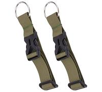 GORGECRAFT 2Pcs Cinghie per Bagagli Cappotto Giacca Gripper Holder Valigia Clip Da Cintura Anello Gancio Olive Drab Cinghie Regolabili con Anelli In Cerniera In Ferro e Fibbia A Sgancio In Plastica