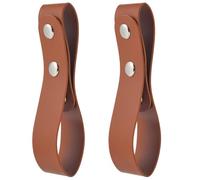 GORGECRAFT 2pz Cintura con Fondina per Frusta in Finta Pelle Marrone PU Regolabile Medievale Vichingo Fatto A Mano Rustico Cinturino con Passante Frusta da Uomo Costumi da Cowboy Cosplay Equitazione