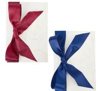 GORGECRAFT 2pz Libri per Voti Nuziali con Nastri Lamina d'oro Piegata Biglietti per Voti per Lui e per Lei Modello Floreale Buste Eleganti Registro Regali di Nozze Idee per La Sposa e Lo Sposo Bianco