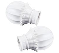 GORGECRAFT 2pz Terminali per Bastone per Tende Sostituzione Testa di Prugna per Drappeggi Palo con estremità Sferica Testa Decorativa Tappi per Tende con Occhiello Adatta, Diametro Interno 29 mm