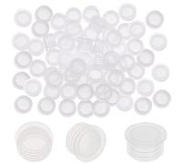 GORGECRAFT 3/4" 50PCS Tappi per Sale e Pepe Tappo di Plastica Tappo di Ricambio Tappi di Bottiglia Riutilizzabili Tappo di Plastica Rotondo Trasparente per Vasi Bottiglie Tubi Vasi di Fiori