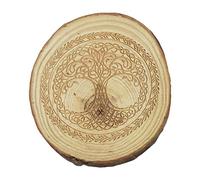 GORGECRAFT 3.9 pollice Albero Della Vita Parete Arte Natura Legno Cristallo Griglia Bordo Geometria Sacra Decorazione Della Parete Meditazione Chakra Arte Legno Yoga Regali Spirituali