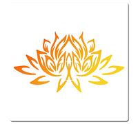 GORGECRAFT 30 × 30 cm Grande Loto Stencil Da Parete Modello di Fiore di Plastica Modello Riutilizzabile Segno Stencil Quadrati per Dipingere su Legno Muro Scrapbook Carta Pavimento e Disegno