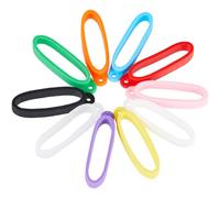 GORGECRAFT 30 pz 10 Colori Anti-Smarrimento Anelli in Gomma Siliconica Supporto 40 mm Diametro Custodie Multiuso Regolabili Cordino per Collane Cinturini di Ricambio Kit di Trasporto per Penne