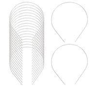 GORGECRAFT 30 Pz 1mm Largo Argento Sottile Pianura Vuoto Fasce Metalliche Fasce per Capelli Cerchietto per Capelli Base In Metallo Liscio Fermaglio per Donna Uomo Accessori per Capelli