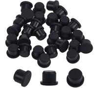 GORGECRAFT 30 pz Tappo per Sale e Pepe 11.5mm di Diametro Interno Tappo in Silicone Nero di Tenuta per Tubo Riutilizzabile Impermeabile Inserto Ricambio Foro Coperture Bottiglie