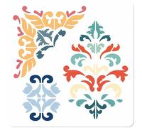 GORGECRAFT 30cm Grande Mandala Stencil Mandala Fiore Boho Modelli di Pittura In Plastica Riutilizzabile Disegno Floreale Decorazione Da Parete Stencil per Dipingere su Pavimenti In Legno Mobili