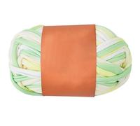 GORGECRAFT 30M Filato di Poliestere Arcobaleno 9mm Multicolor Verde Chiaro Giallo Filo per Uncinetto per Uncinetto Maglieria Punto Artigianato Adulti Principianti Fai Da Te Arte Borsa Cestino Lavorato