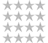 GORGECRAFT 30pz 76mm Argento Galvanizzato Stelle in Metallo Primitivo Grandi Stelle da Fienile in Metallo Tridimensionale Ornamento Albero di Natale Appendere alla Parete Ghirlanda Natalizia Progetto