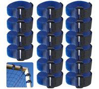 GORGECRAFT 30pz Cinghie di Fissaggio Rete Da Calcio Trappola Porta Da Calcio Blu Notte Regolabile con Gancio e Passante Fissare Le Reti di Posizionamento Ai Pali Della Porta Supporto Traliccio Piante