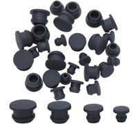 GORGECRAFT 32 PZ 4 Misure Tappi In Silicone per Sale e Pepe 5/7/9/11 mm Nero Tappo per Sale Tappo per Slot Tappi di Bottiglia di Ricambio Tappi Rotondi Riutilizzabili per Bottiglie Tubi