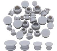 GORGECRAFT 32 PZ 4 Misure Tappi in Silicone per Sale e Pepe 6/8/10/12 mm Argento Tappo per Sale Tappo per Slot Tappi di Bottiglia di Ricambio Tappi Rotondi Riutilizzabili per Bottiglie Tubi