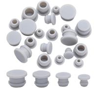 GORGECRAFT 32 pz 4 Misure Tappi in Silicone per Saliera e Pepiera 5/7/9/11 mm Tappo Sale Tappi di Ricambio Tappi per Bottiglie Riutilizzabili Argento Tappo Tondo Tappi per Bottiglie Tubi Vasi