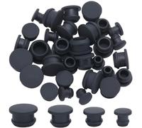 GORGECRAFT 32 pz 4 Misure Tappi in Silicone per Saliera e Pepiera 6/8/10/12 mm Tappo per Sale Slot Tappo di Ricambio Tappi di Bottiglia Neri Riutilizzabili Tappi Rotondi per Tubi di Bottiglie