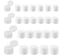 GORGECRAFT 32 pz 4 Misure Tappo Erogatore Liscio Flip Top Bianco Tappi di Svuotamento Bottiglie di Ricambio Riutilizzabili in Plastica Tappo A Scatto A Prova di Perdite per Shampoo Idratante Flaconi