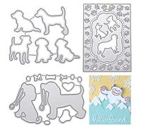 GORGECRAFT 3pcs metallo telaio taglio muore cane zampa stampa acciaio al carbonio goffratura stencil modello stampo per fai da te carta che fa album fotografico scrapbooking