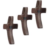 GORGECRAFT 3pz Croce Il Mio Cuore Croci di Legno Crocifisso di Legno Marrone A Forma di Amore Incoraggiamento Tasca per La Punta delle Dita Piccolo Pollice Che Tiene in Mano Croce per Pregare